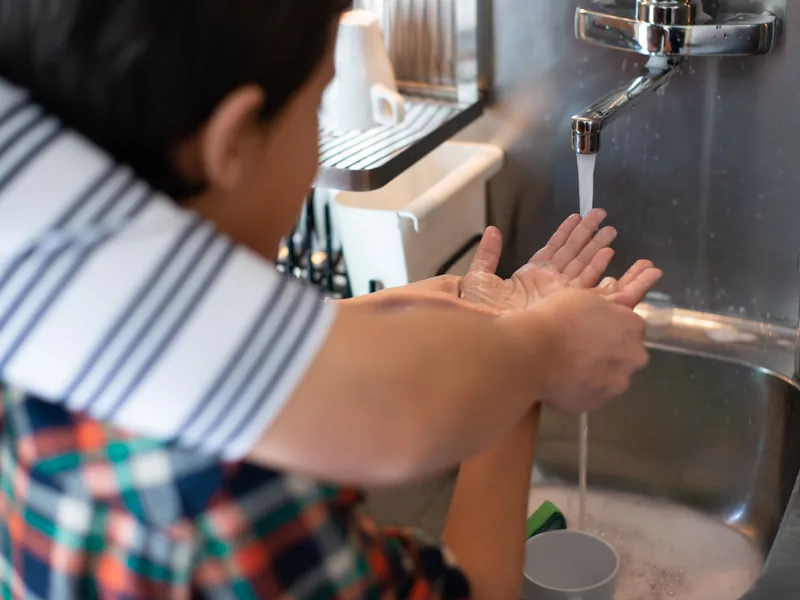 Point d'eau et lavage des mains sur site